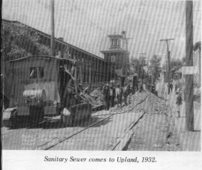 Sanitary Sewer comes to Upland, 1932