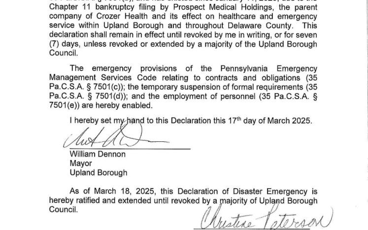 Emergency Declaration Emergency Declaration
